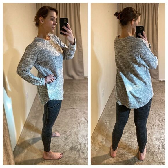 PacSun Sweater Tunic Athleisure Grey Top Medium Long Length Lounge - Picture 5 of 9